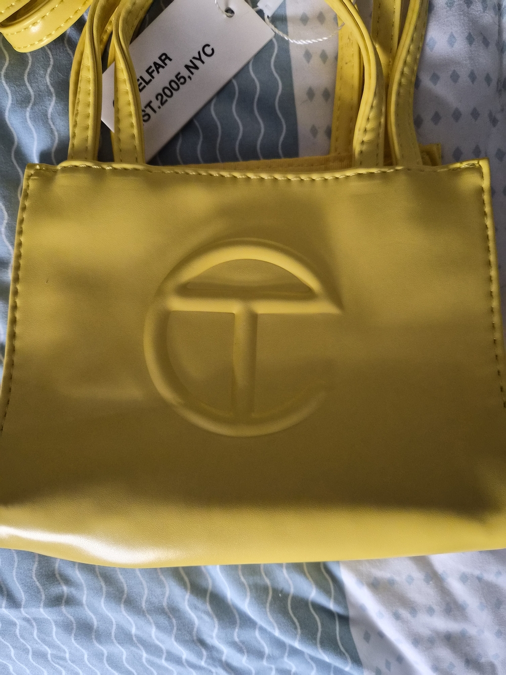 Telfar Yellow Mini Shopping Bag - Women's Tote